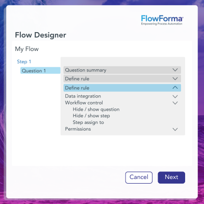 FlowForma Flow Designer - Add Step